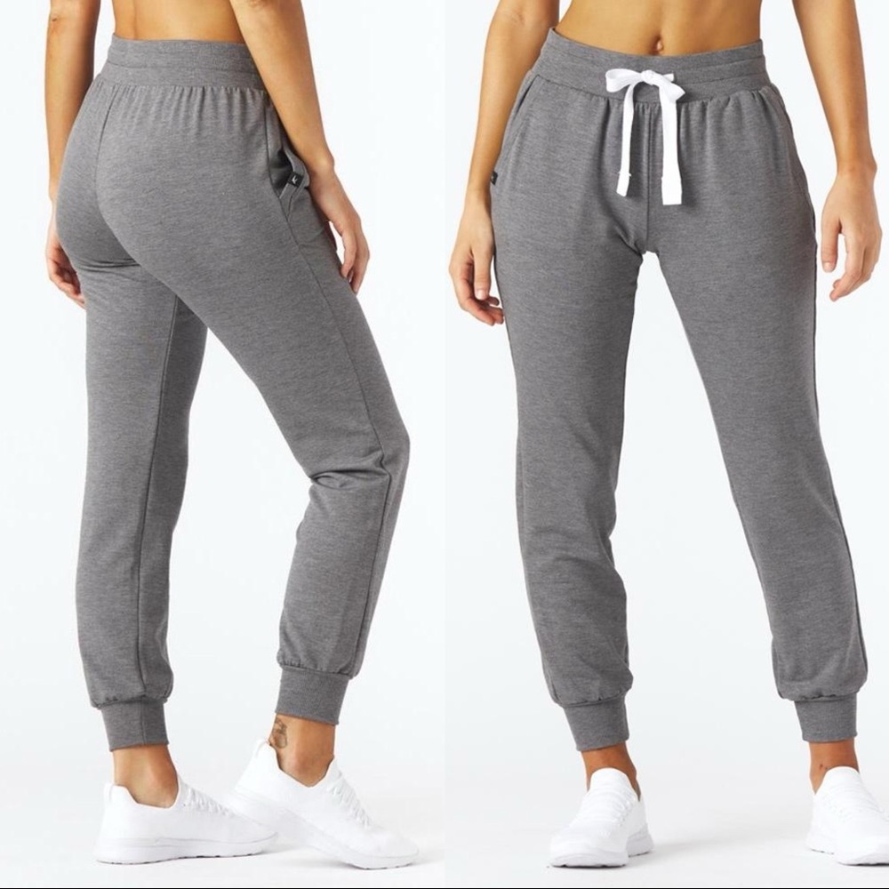 Glyder Gray Track Pants with White Tie